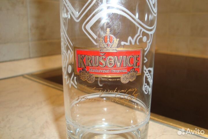 Бокал стакан для пива Krusovice