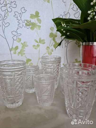 Хрустальные бокалы и стопки СССР