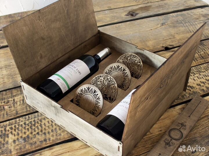 Коробка подарочная деревянная