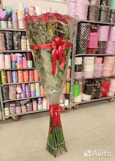 Метровые розы Доставка цветов