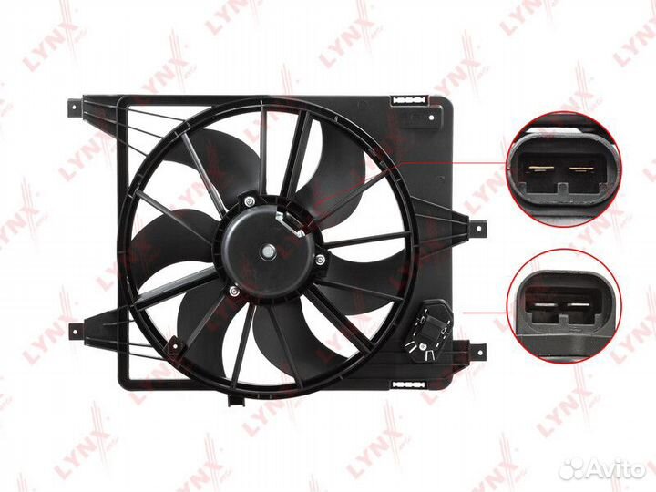 Вентилятор радиатора с кожухом lynxauto RF-1166