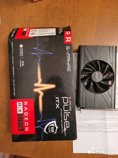 Видеокарта rx570 8gb pulse itx