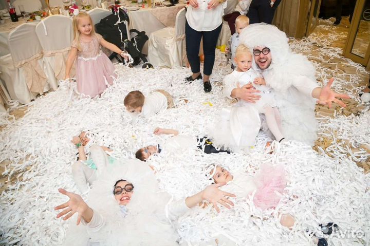 Бумажное шоу/Бумажная дискотека с аниматором