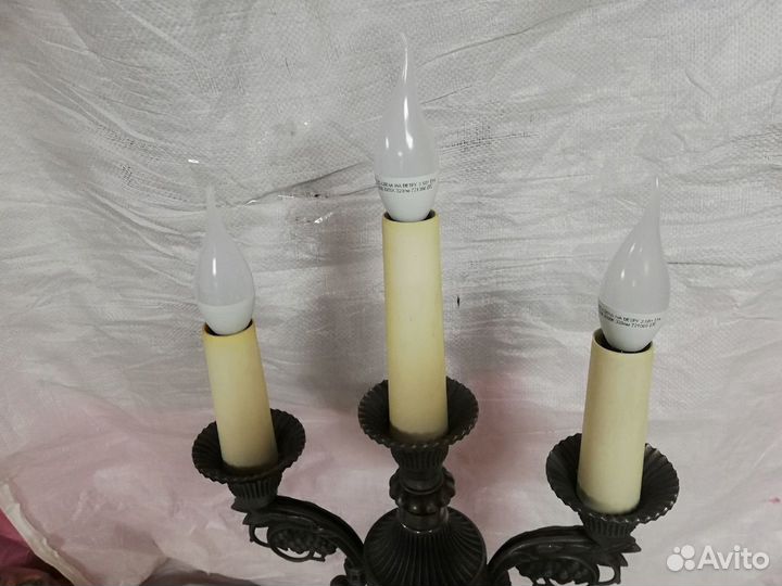 Большой настольный светильник- подсвечник