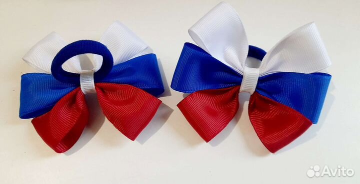 Ободок и резинки Триколор