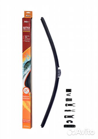Щетка стеклоочистителя 600 мм (24) бескаркасная, 1