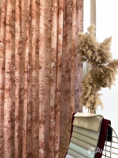 Тюль готовый с принтом