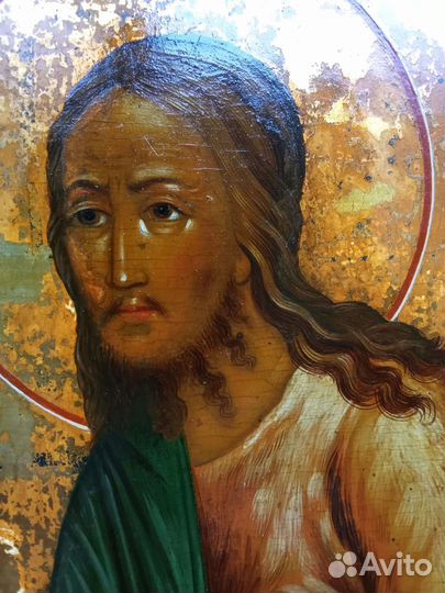 Икона старинная Деисус.Чин.Палех.19 век. Шедевр