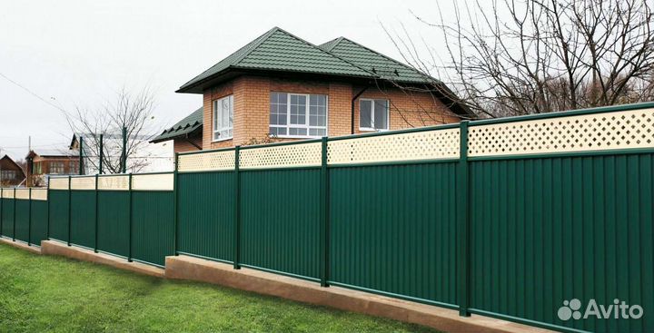 Забор профнастил