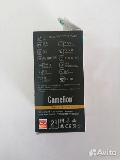 Camelion (14499) LSH11/A60/rgbсw/Е27/wifi Smart Ho