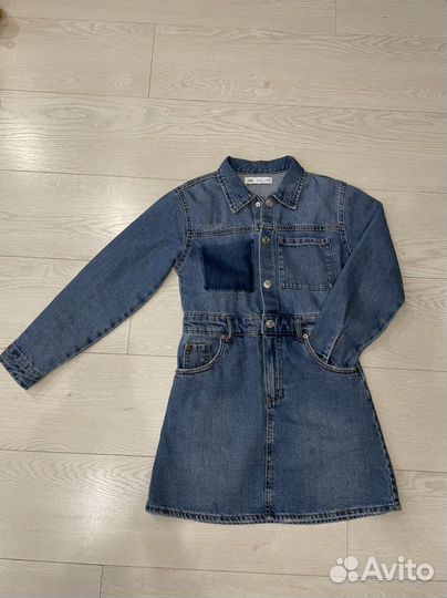 Джинсовое платье zara