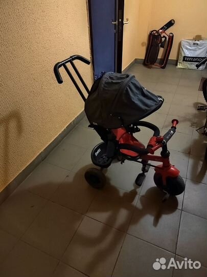 Велосипед коляска с ручкой