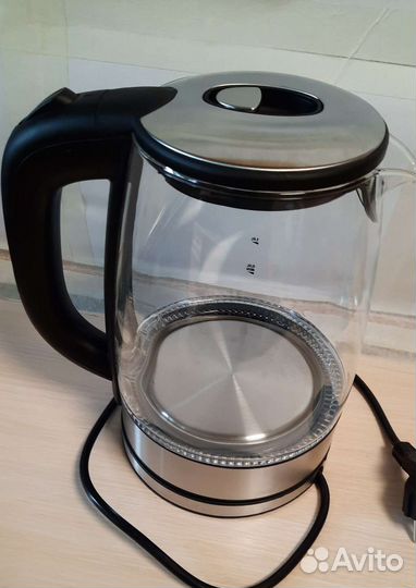 Чайники новые стекло и нерж. сталь