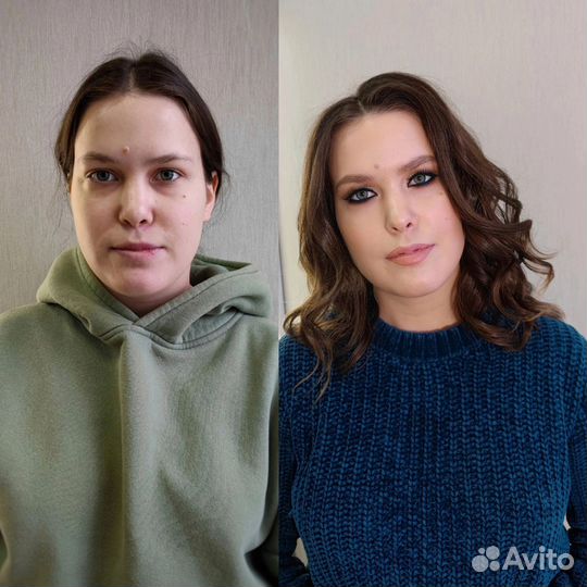 Макияж, локоны, собранные прически