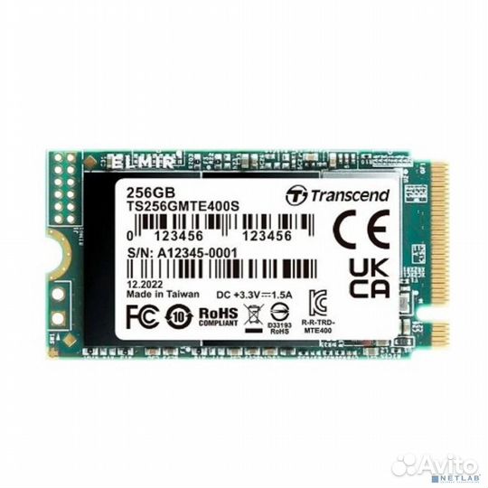 SSD 256GB Transcend MTE400S, 3D TLC nand, M.2 2242