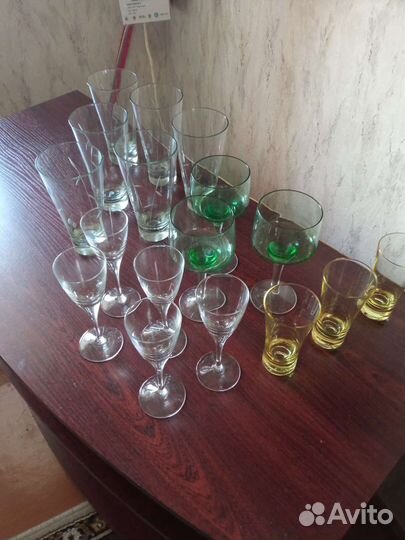 Хрустальные бокалы фужеры рюмки