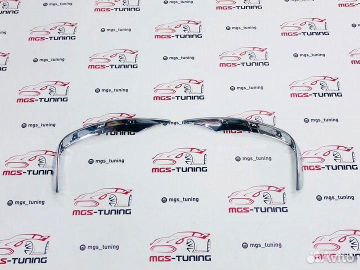 Реснички переднего бампера на W222 S65 AMG