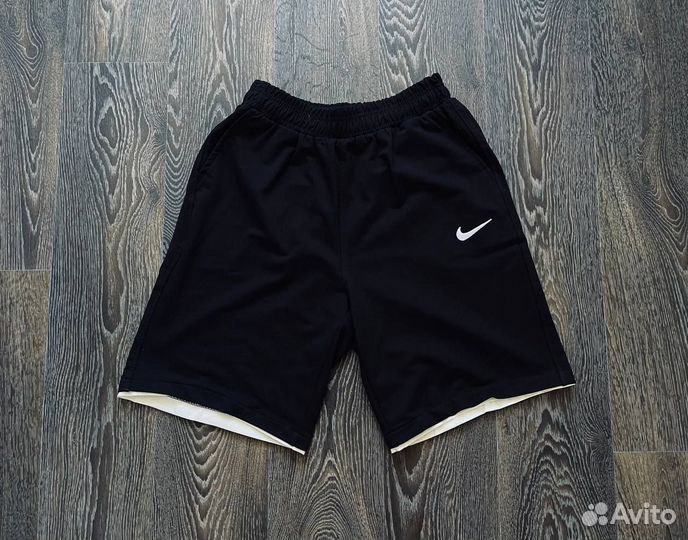 Костюм Nike футболка и шорты чёрный 50 52 54