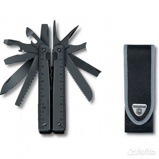 Мультитул Victorinox SwissTool Burnished, черный 3