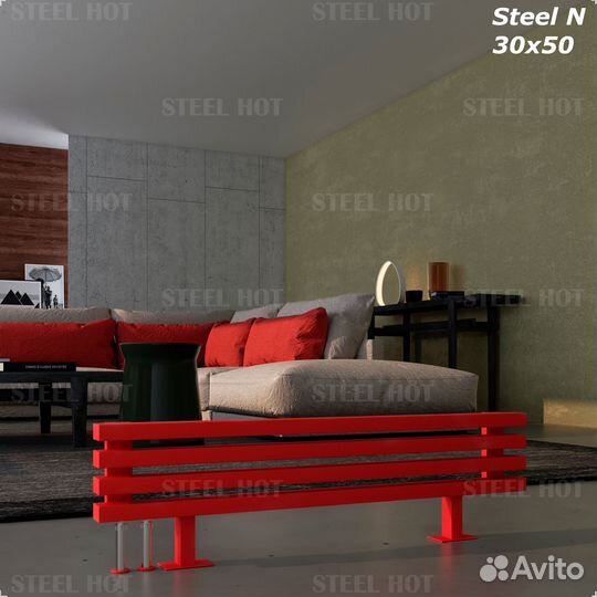 Напольные дизайнерские радиаторы Steel Hot N 30x50