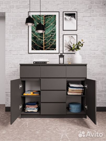 Комод новый Мори 1200.4 графит