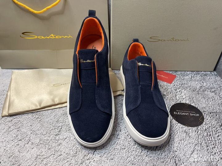 Слипоны Santoni мужские
