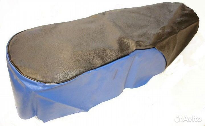 Чехол Урал сиденья черный с синими вставками (заво