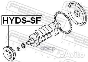 Шкив коленвала hyundai/KIA mot.2,7L febest hyds