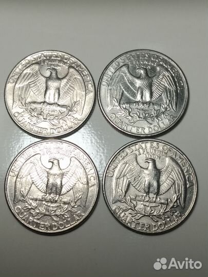 Квотеры США 1990, 1995, 1996, 1997