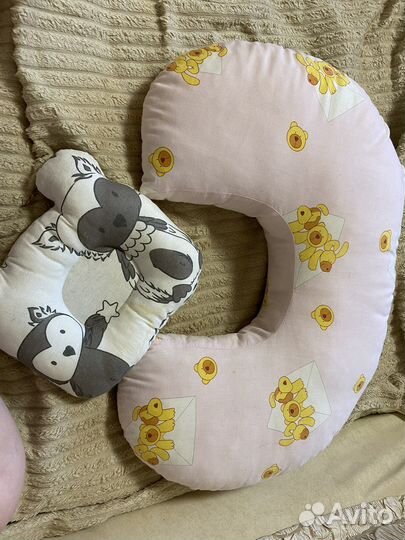 Подушка для кормления и анатомическая для малыша
