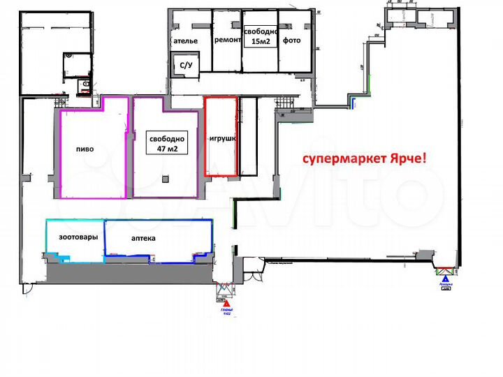 Торговая площадь, 47 м² Ленская 53