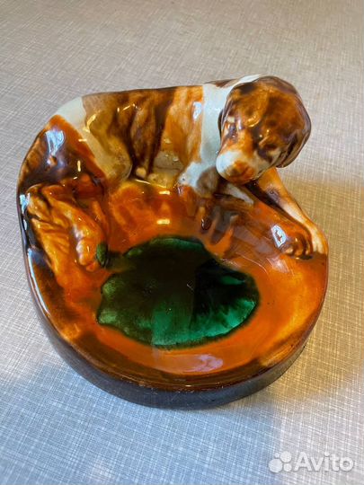 Пепельница советская в форме собаки СССР