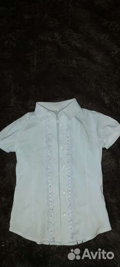 Блузка белая для девочки 134
