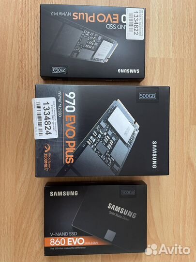 Новые SSD Samsung (250,500,1000) (sata,m2)