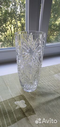 Ваза для цветов б/у хрустальная