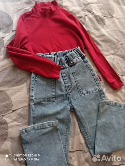 Джинсы на девочку 122-128