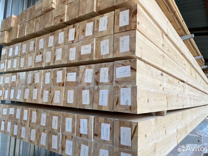 Клееный брус сосна, 150х150 мм, сорт ав
