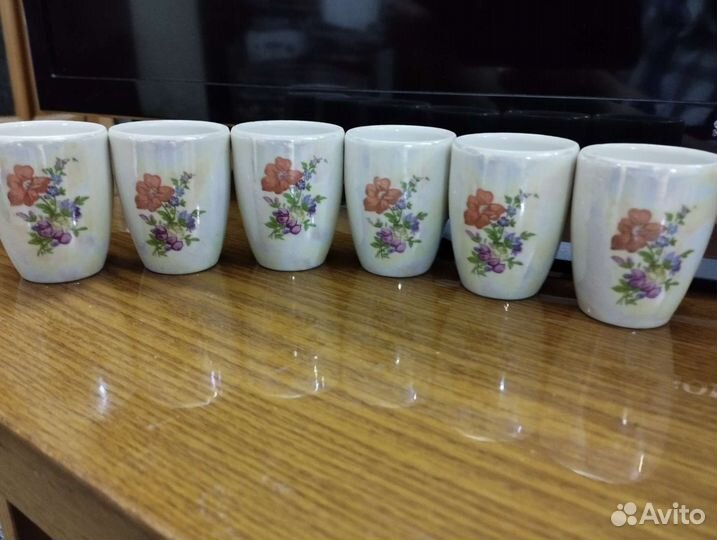 Набор фарфоровых стопок СССР