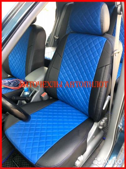 Чехлы Автопилот Chevrolet Lacetti из экокожи Ромб