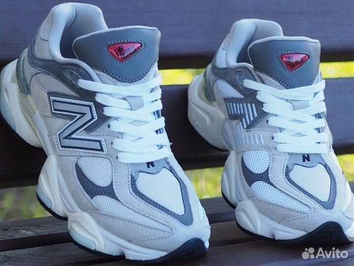 Кроссовки New Balance 9060 / Унисекс белый Люкс