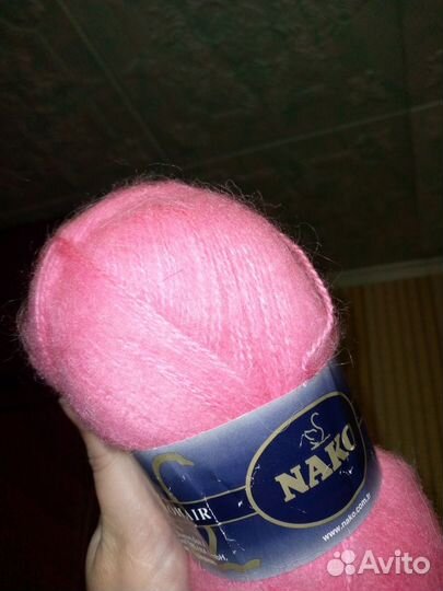 Пряжа Nako mohair delicate (яр. розовый)