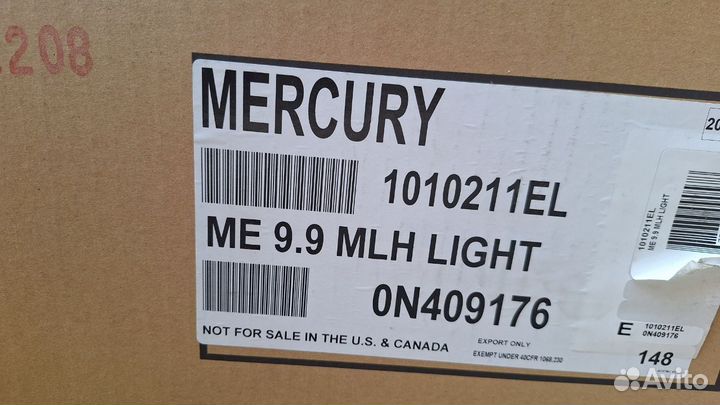 Лодочный мотор Mercury ME 9.9 MLH light