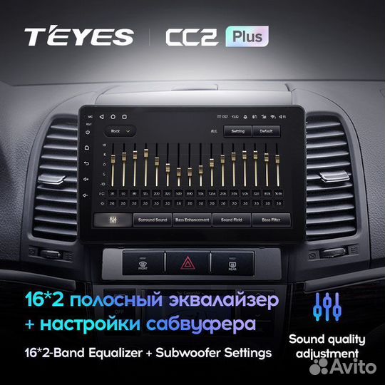 Магнитола Teyes CC2 L Plus Hyundai Santa Fe 2