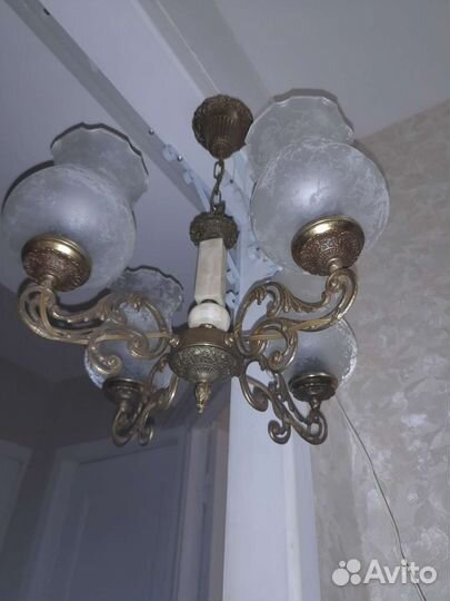 Люстры Югославия бронза латунь и запчасти