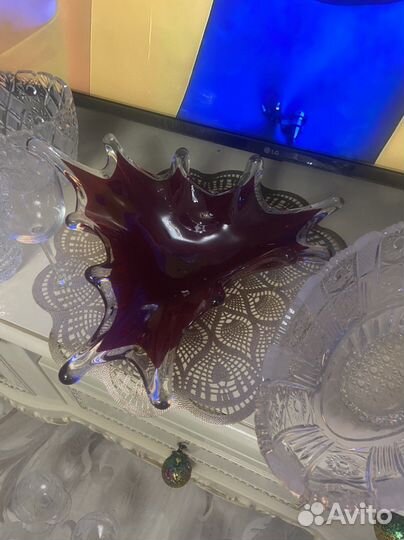 Ваза цветное стекло СССР