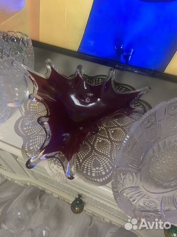 Ваза цветное стекло СССР