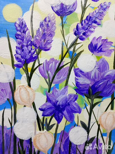 Картина на холсте цветы