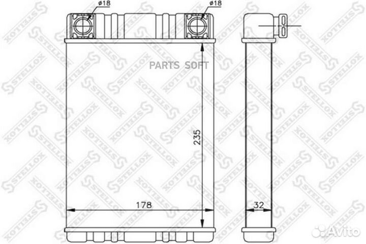 Stellox 1035144SX 10-35144-SX радиатор печки\ MB W