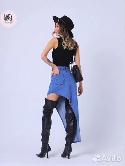 Джинсовая юбка женская 42-44