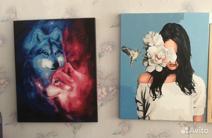 Готовые алмазные мозаики и картина по номерам